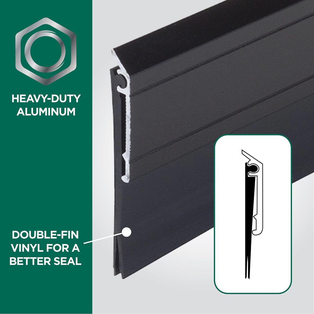 M-D Building Products 05652 All-Season Door Sweep, Heavy Duty Aluminum and Vinyl, Ideal for Residential & Commercial Use, Easy Installation, Ensure Comfort and Save Energy (36 Inch, Bronze)