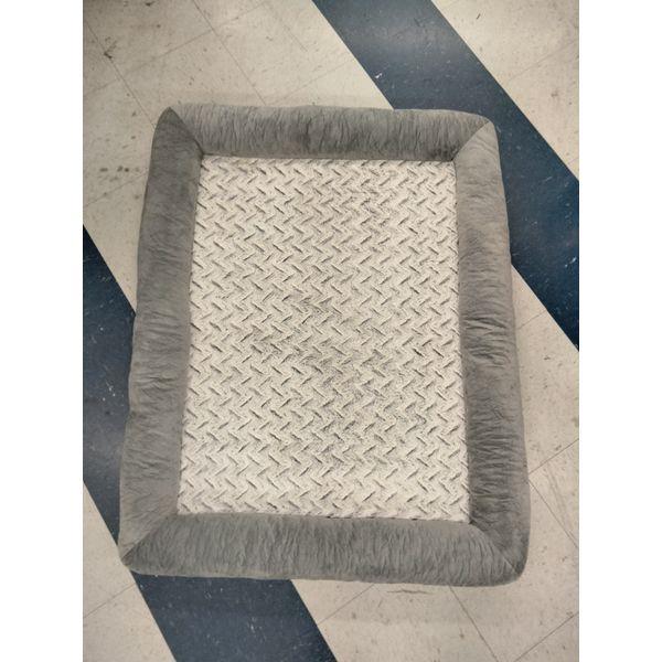 Gray Pet Bed, Plush Border, Rectangular, Soft Retail $35.00