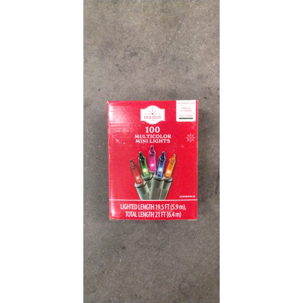 Holiday 100 Multicolor Mini Lights - 19.5 ft Lighted Length Retail $10.00