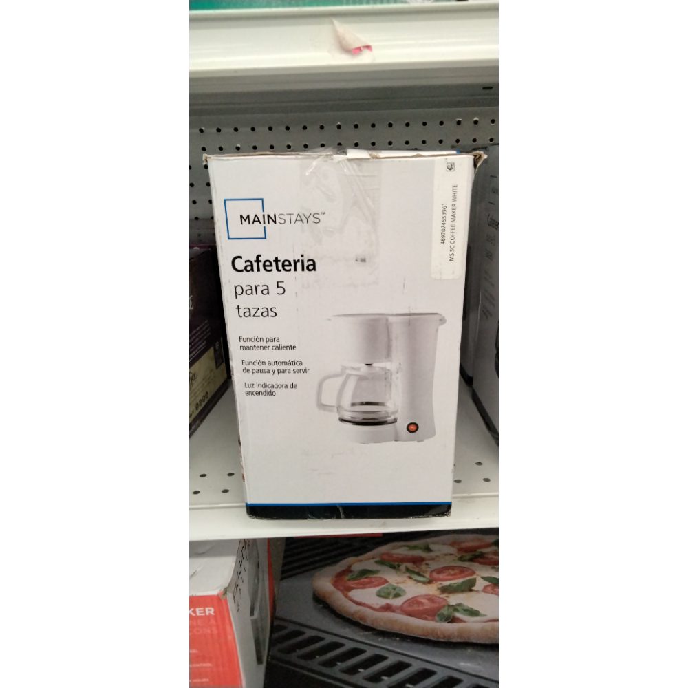 White 5-Cup Drip Coffee Maker (White)