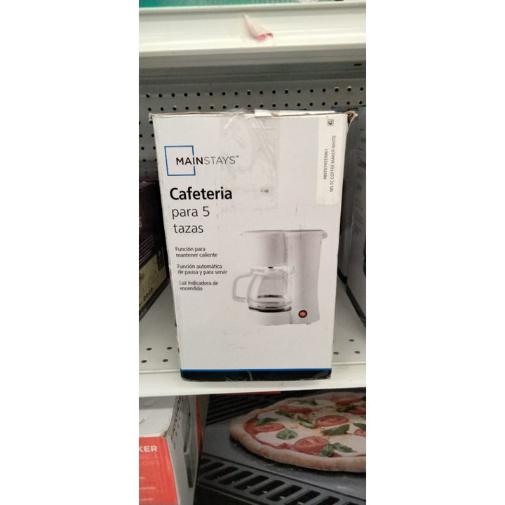 White 5-Cup Drip Coffee Maker (White)