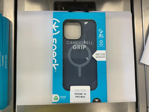 Speck iPhone 16 Pro Max Case - CandyShell Grip Case for Women and Men - Blue/Faded Denim Retail $39.95