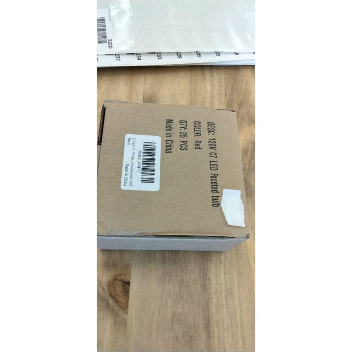 25 Pack C7 Led Replacement Christmas Light Bulb, Shatterproof C7 Led Bulbs for Christmas String Lights, E12 Candelabra Base, Commercial Grade Dimmable Holiday Bulbs, Red