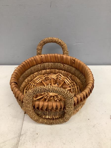 Woven Round Basket with Handles Retail $34.99