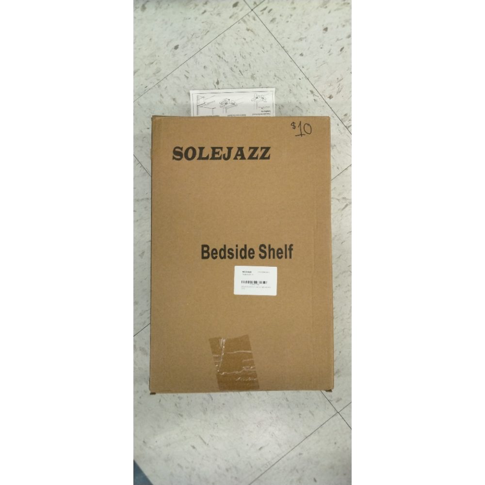 SOLEJAZZ Bedside Shelf for Bed, Foldable Bunk Bed Shelf Clip On Nightstand Tray College Dorm Room Essential Table Caddy with Drawer, Cup & Cord Holder for Top Bunk Organizer Bedroom Nightstand, White