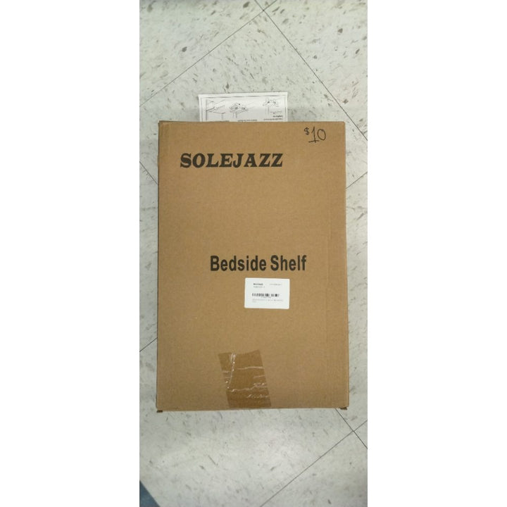 SOLEJAZZ Bedside Shelf for Bed, Foldable Bunk Bed Shelf Clip On Nightstand Tray College Dorm Room Essential Table Caddy with Drawer, Cup & Cord Holder for Top Bunk Organizer Bedroom Nightstand, White