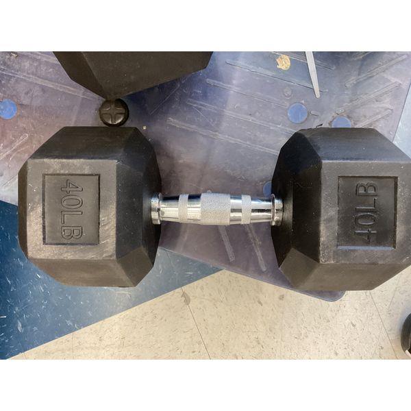 Cap Barbell 40LB Hex Rubber Dumbbell Retail $50.00