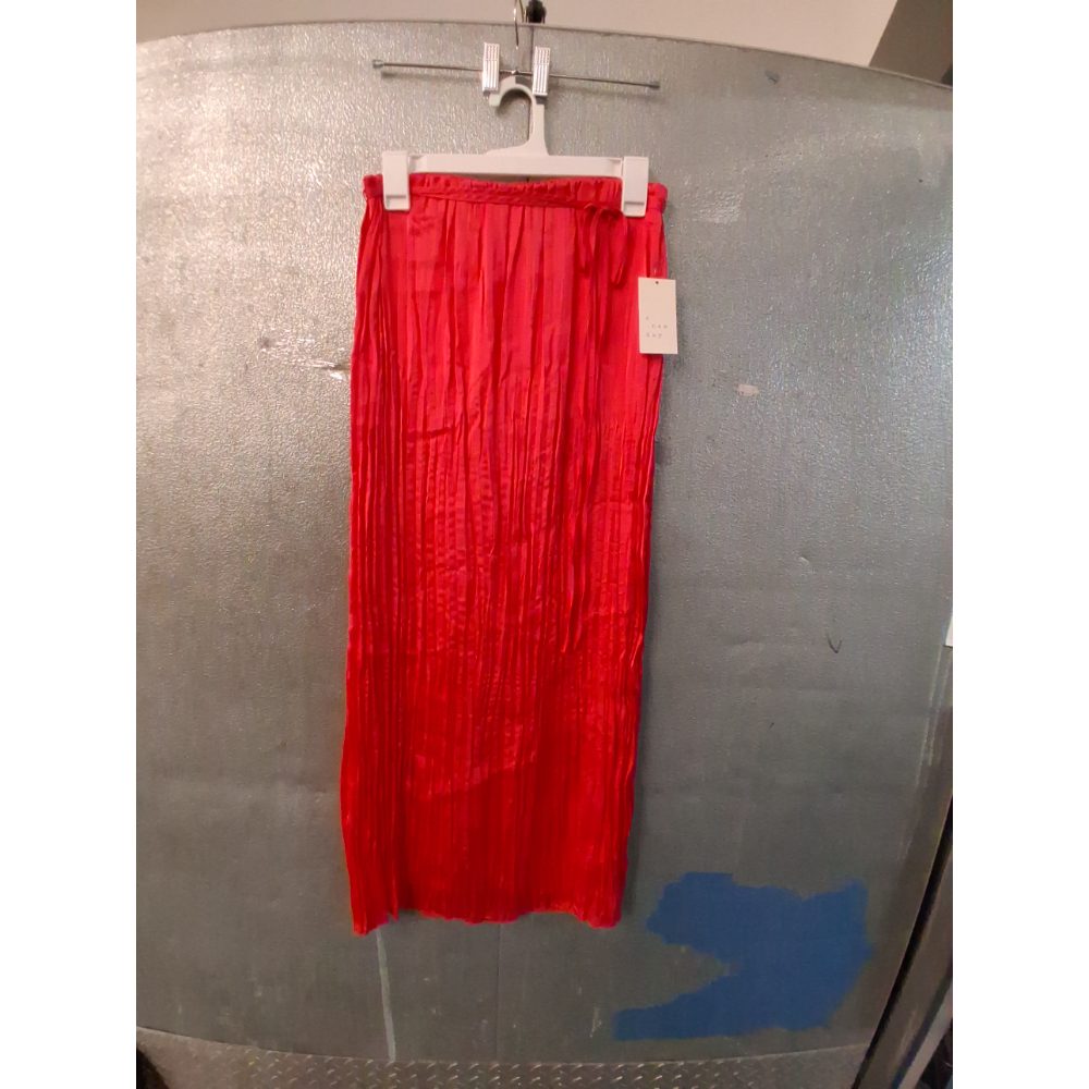 Women S Textured Crinkle Satin MIDI Skirt - a New Day Pink M Retail $19.00