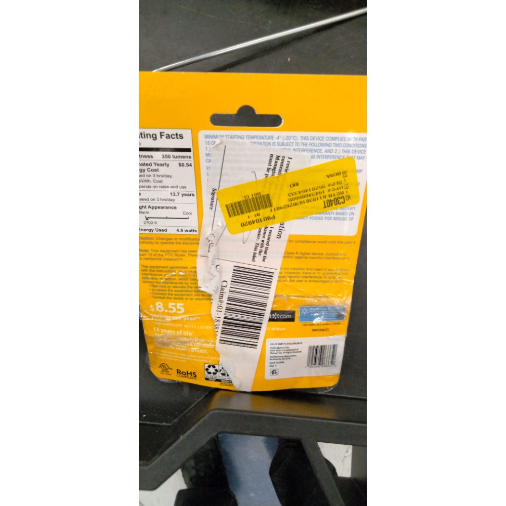 Great Value LED  4.5W (40W Eqv) G16 Globe E12 Candelabra Base  Dimmable  Soft White  2pk