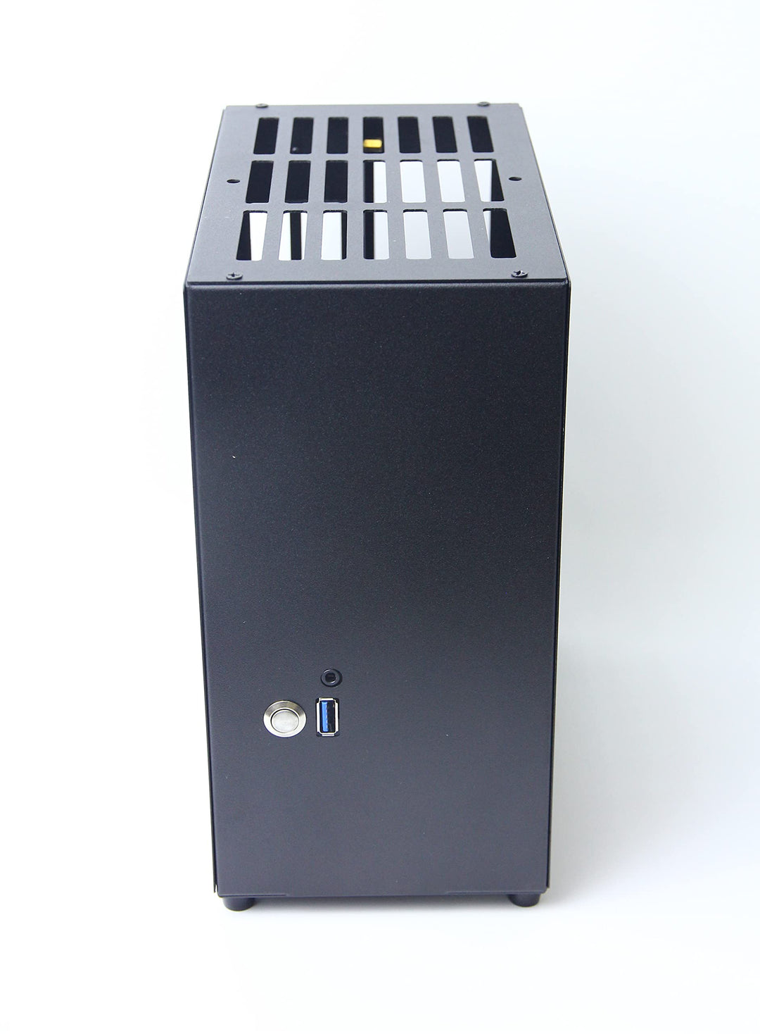 SharGwa PC K39 V3 Mini ITX PC Case Mini Tower HTPC Small Chassis Gaming Computer Case Support Graphics Card 1U Power Supply PCIE Riser Not Included (Black)