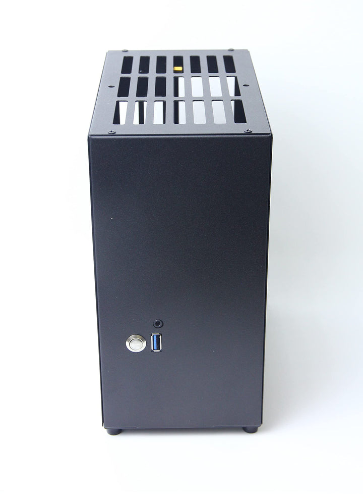 SharGwa PC K39 V3 Mini ITX PC Case Mini Tower HTPC Small Chassis Gaming Computer Case Support Graphics Card 1U Power Supply PCIE Riser Not Included (Black)