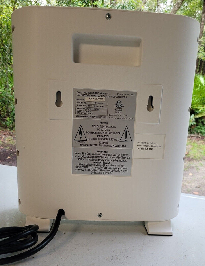 Utilitech Infrared Quartz Heater New Open Box #496-9025 Remote Manual Included