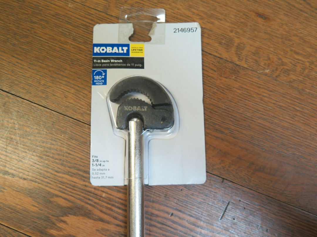 Kobalt 11-in Basin Wrench - 3/8 in up to 1-1/4 in NEW QUICK SHIP 2146957