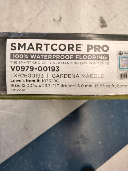 SMARTCORE PRO Gardena Marble - Waterproof Flooring, Extreme Performance Retail $35.00