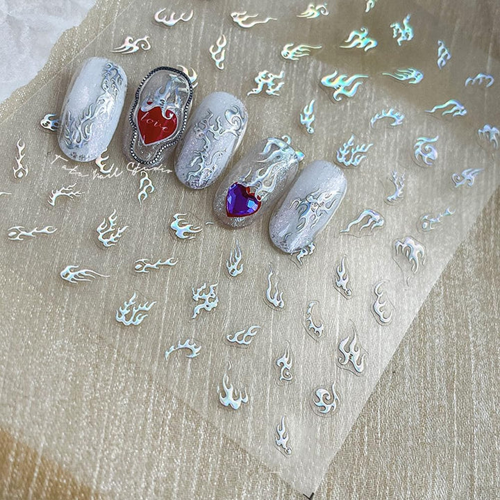 Shell Light Butterflies Nail Stickers Embossed Spring Nail Decal for Women Girls Acrylic Manicure Butterfly Nails Art Designs (Butterfly-2)