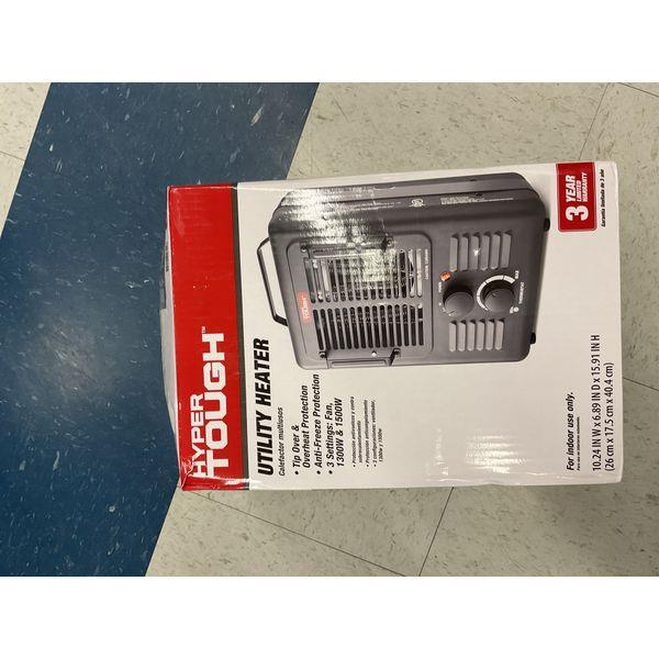 Hyper Tough Utility Heater - Tip Over & Overheat Protection, Anti-Freeze Protection - 3 Settings Retail $25.00