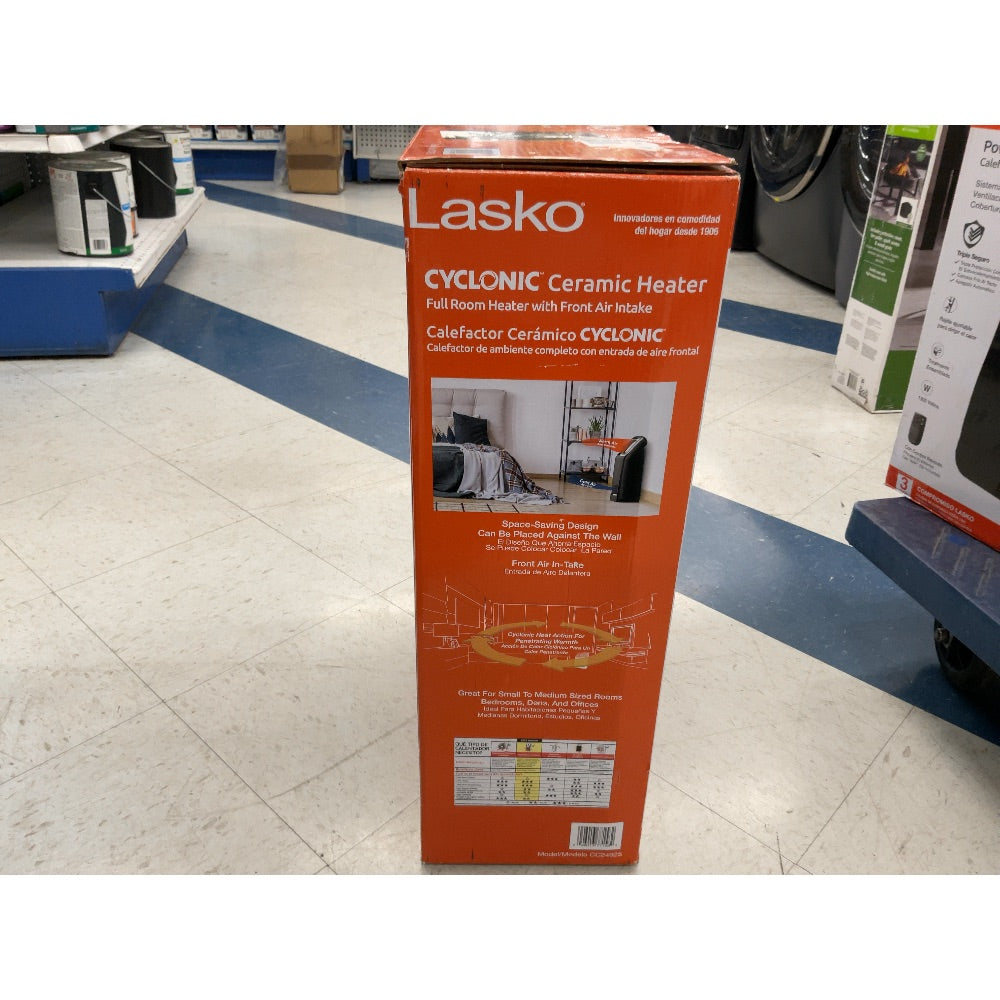 Lasko CYCLONIC Ceramic Heater - Full Room Heater, Front Air Intake