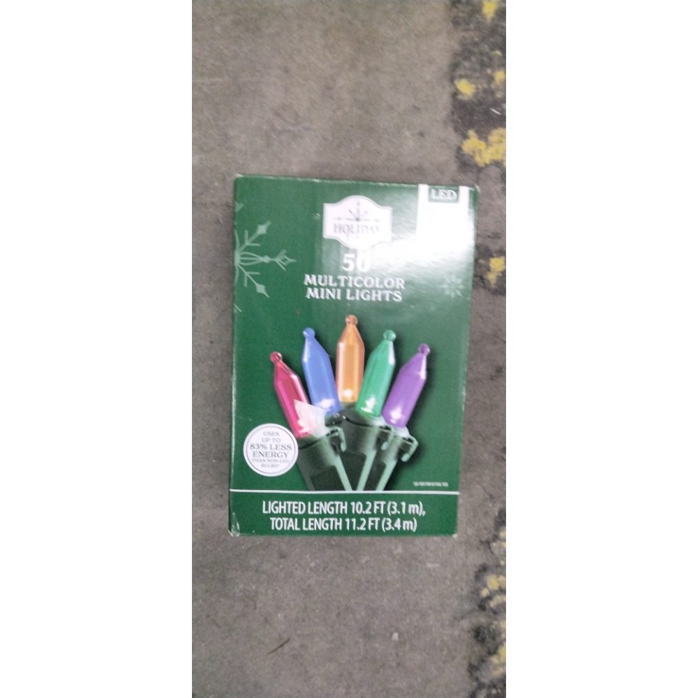 Holiday Time 50 Multicolor Mini Lights - LED, Indoor/Outdoor Retail $15.00