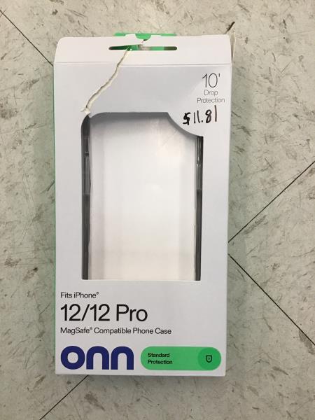 onn. MagSafe Compatible Phone Case for iPhone 12/12 Pro - Standard Drop Protection, Limited Lifetime Warranty Retail $12.00