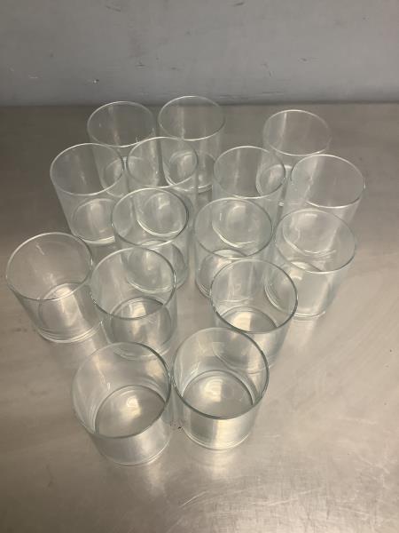 Clear Glass Tumbler Set - 15 Piece Retail $35.00
