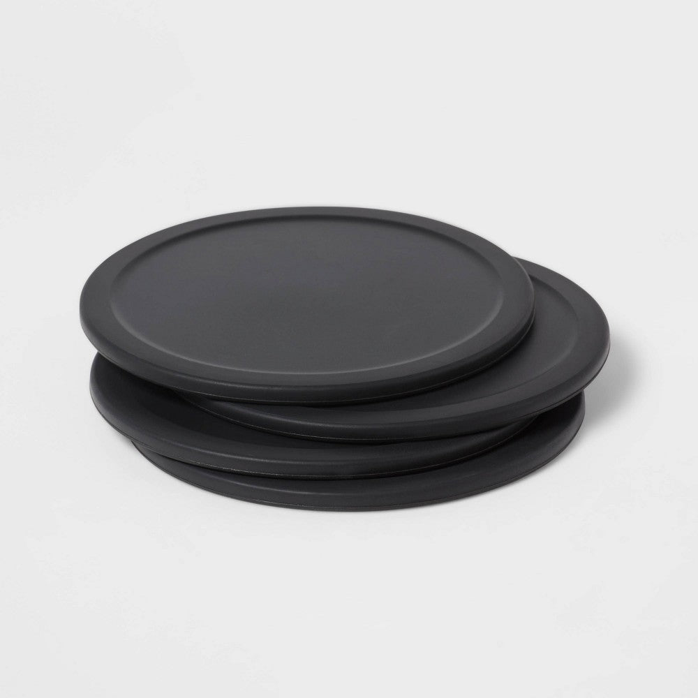 4pk Silicone Coasters Black - Threshold™ Retail $10.00