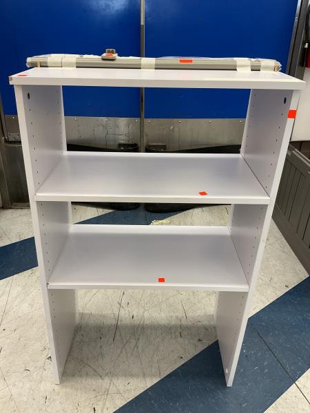 CLEARANCE- White Bookcase - 3 Shelf, Freestanding Retail $30