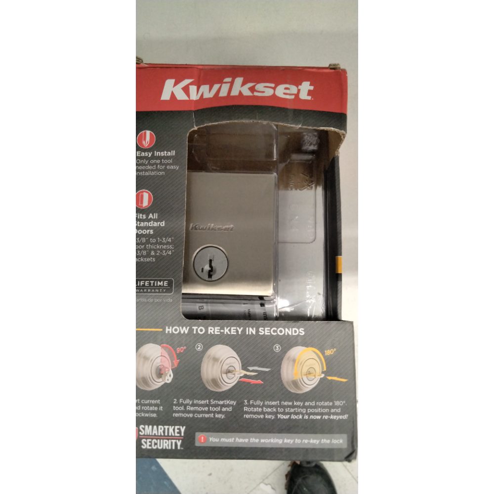 Kwikset Downtown Deadbolt - Keyed One Side - Featuring SmartKey