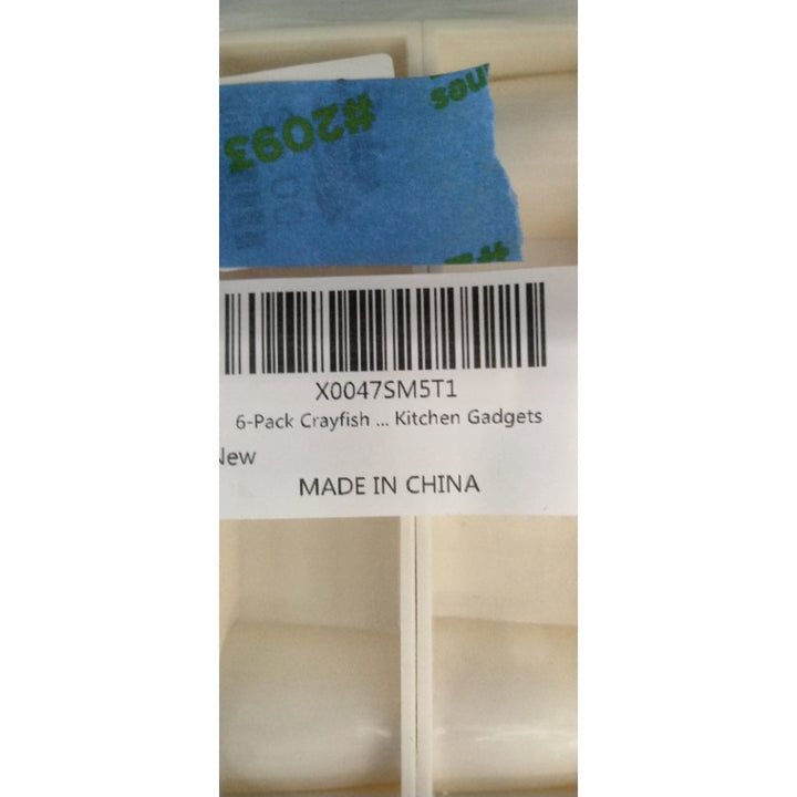 Rercarre 6-Pack Crayfish Sheller, Crayfish Peeler, Efficient Crayfish Sheller, Lightweight Kitchen Gadgets, White, EER-4637