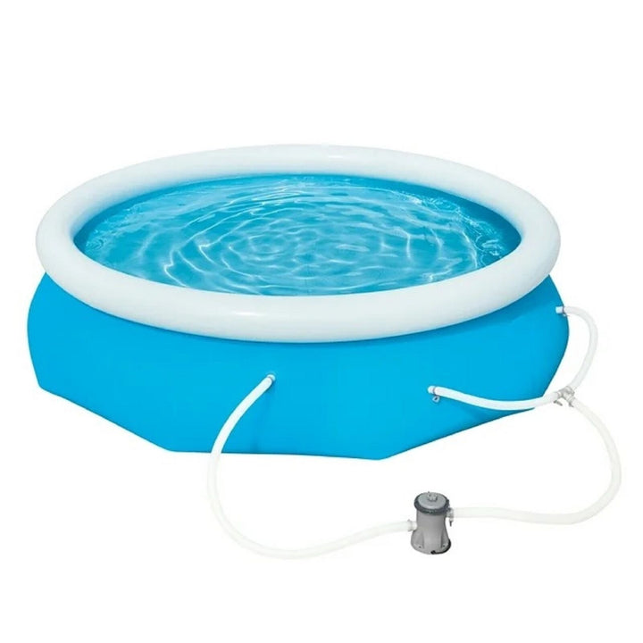 Bluescape Fast Set 10â€™ X 30â€ Round Inflatable Soft Sided Above Ground Pool Set