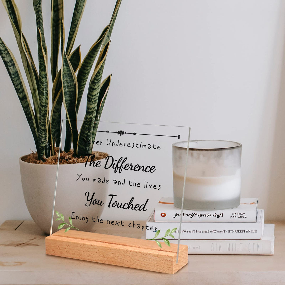 Retirement Gifts, Coworker Gifts for Women Men, New Job Going Away Farewell Leaving Gifts for Coworker Boss Friends - Desk Decorative Plaque for Office Home