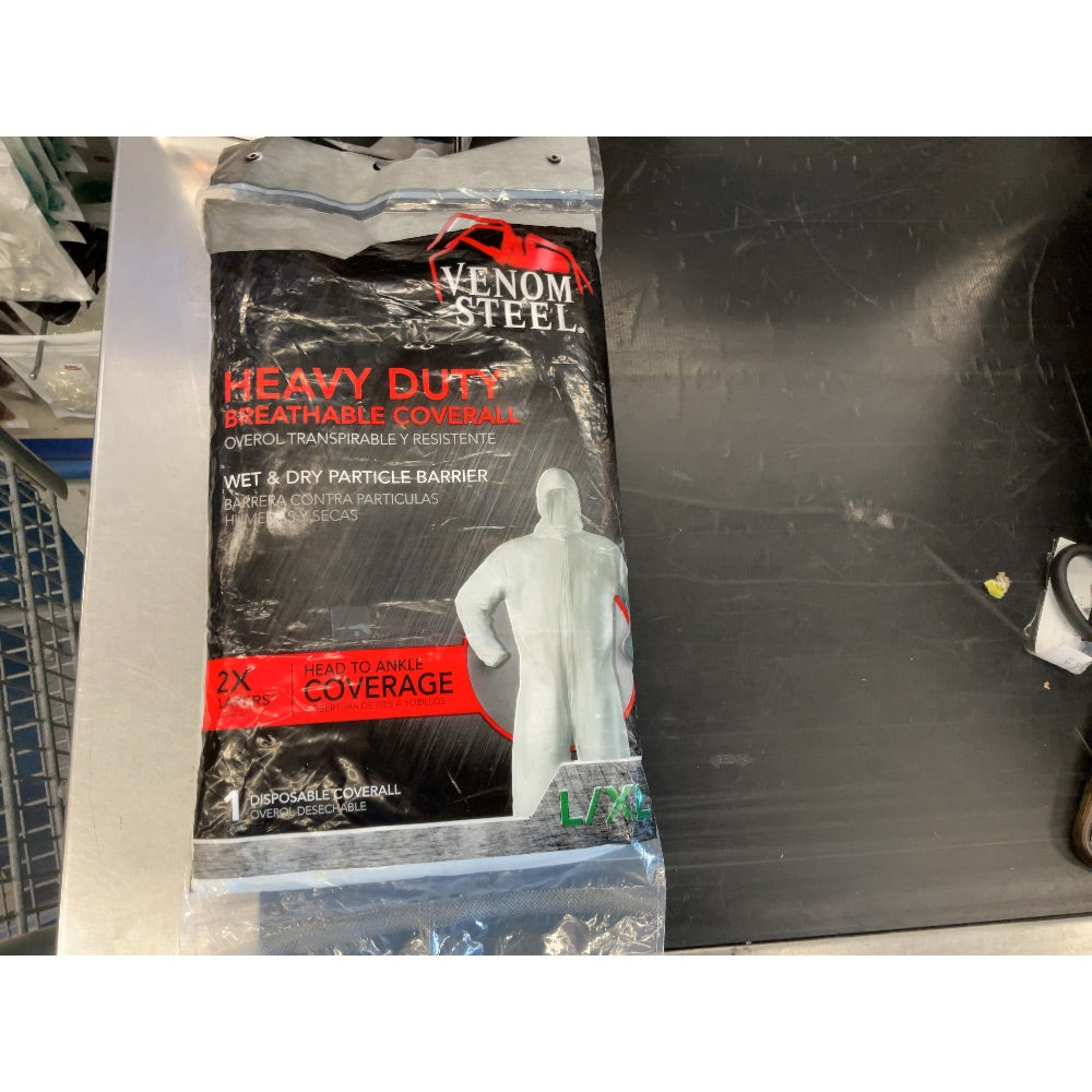 Venom Steel Heavy Duty Coverall, Breathable, Wet & Dry Particle Barrier, L/XL