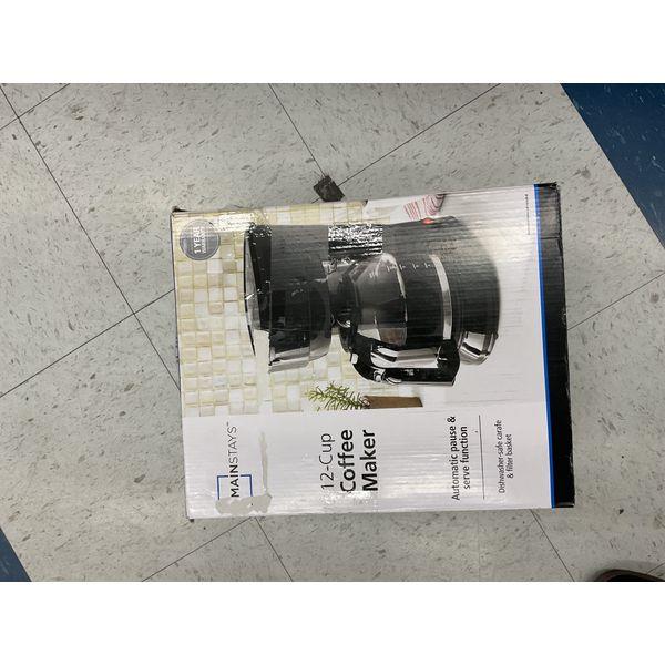 Mainstays 12-Cup Coffee Maker - Automatic Pause & Serve, Dishwasher-Safe Retail $25.00