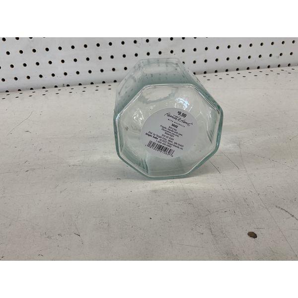 Hearth & Hand Vase, Floral Display, Clear Glass, Decorative Accent Retail $9.99