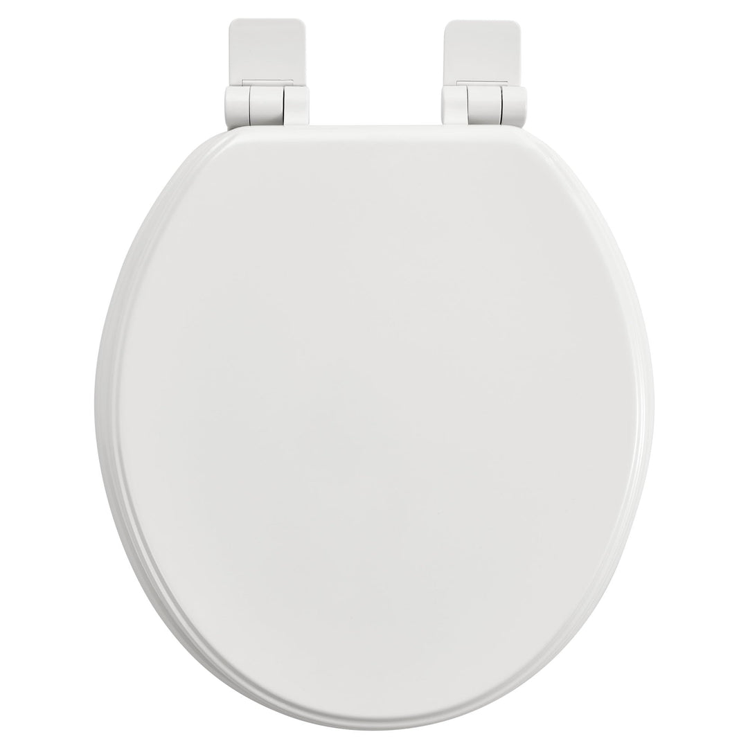 Moments Slow-Close & Easy Lift-Off Round Front Wood Toilet Seat, White, 5268B60CL.020