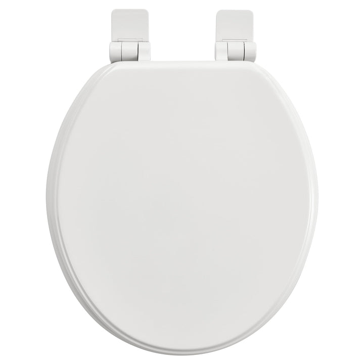 Moments Slow-Close & Easy Lift-Off Round Front Wood Toilet Seat, White, 5268B60CL.020