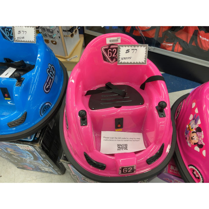 Flybar Bumper Car - Electric Ride-On Toy, 6V Battery Included, Pink