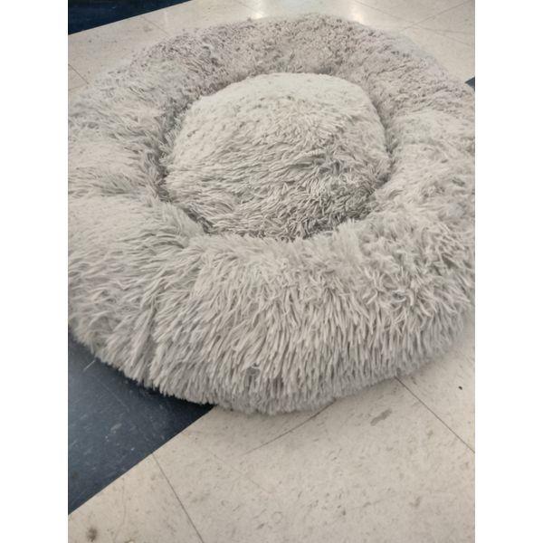 Dogbed4less, Dog Bed - Plush Shag, Calming, Donut Shape, Gray Retail $35.00