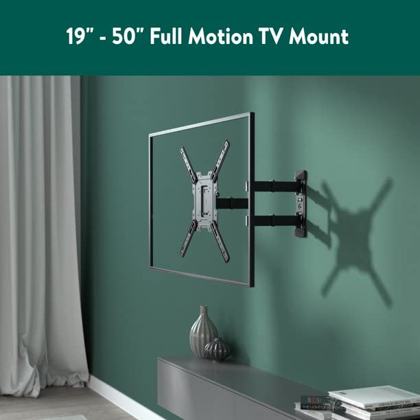 Hang onn. Full-Motion TV Wall Mount 19â€-50â€
