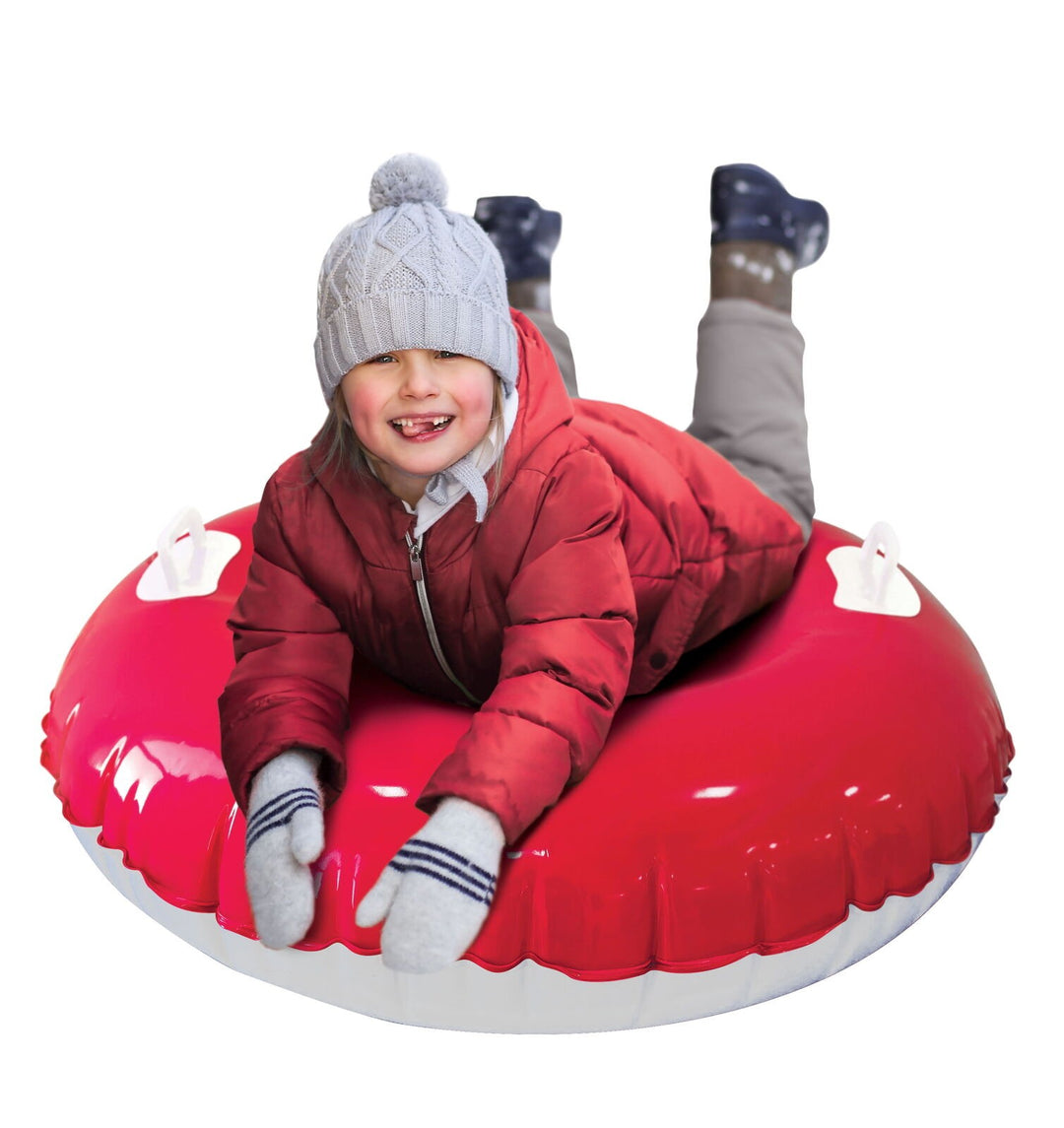 Inflatable Red Snow Tube Sleds Vinyl Children's Winter Accessories Ages 3+