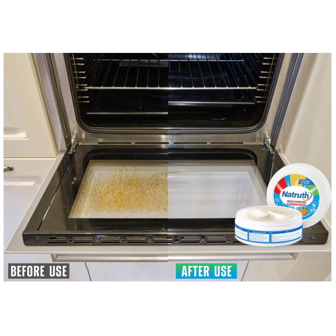 NATRUTH Cooktop and Stove Top Cleaner Kit - Glass Cook Top Cleaner and Polish 11 oz.Kitchen Cleaning Paste with Sponge