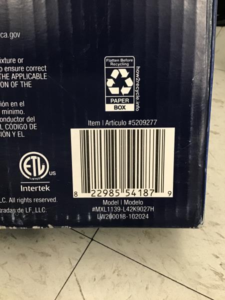 Project Source 17-in LED Flushmount Light - 2400 Lumens, Black Finish, White Plastic Lens Retail $50.00
