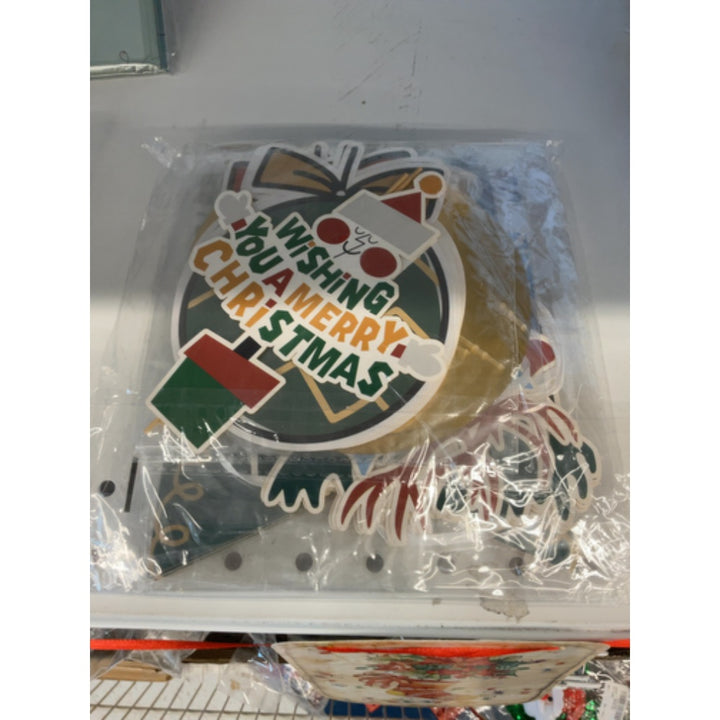 Chilfamy Christmas Decorations, Red Green Merry Christmas Party Banners, Reindeer Snow Garland Banner, Candy Foil Hanging Swirl Decors, Cake Topper for Ugly Sweater X-mas Holiday Home Party Supplies