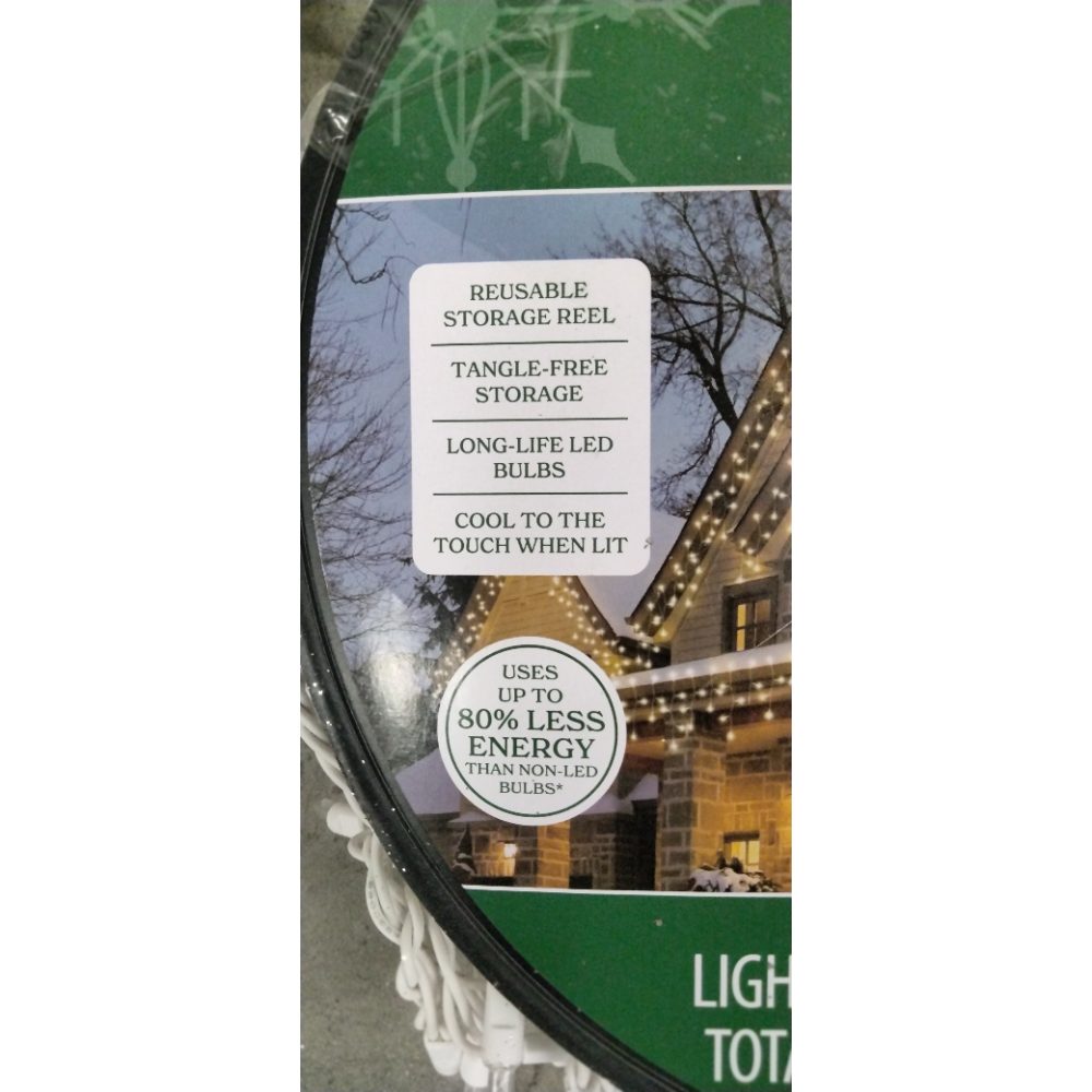 Holiday Time 500 Warm White Icicle Lights, End to End Connection Retail $30.00