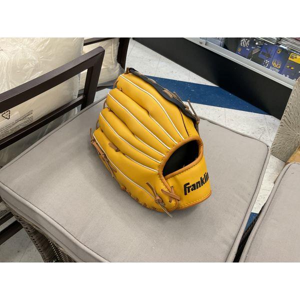 Franklin Baseball Glove - Youth Series, Durable Leather, Comfortable Fit, Yellow