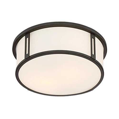 Quoizel Harbor 12.91-in W Bronze Flush Mount Light