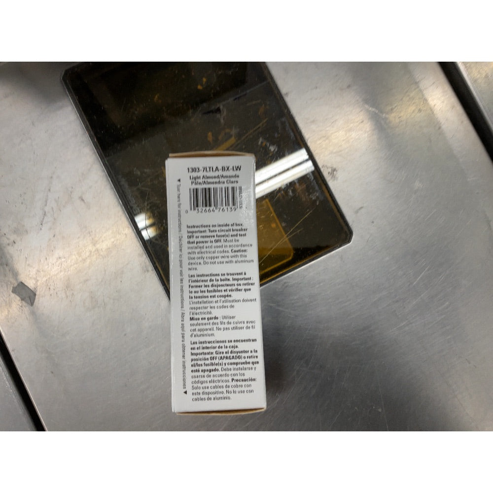 Eaton Lighted 3-Way Toggle Switch - Almond