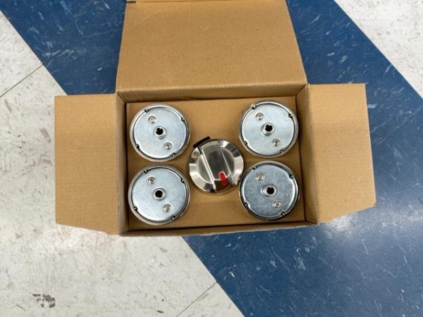 Generic Range Stove Knob Set - Silver Finish, 5 Pieces Retail $25.00