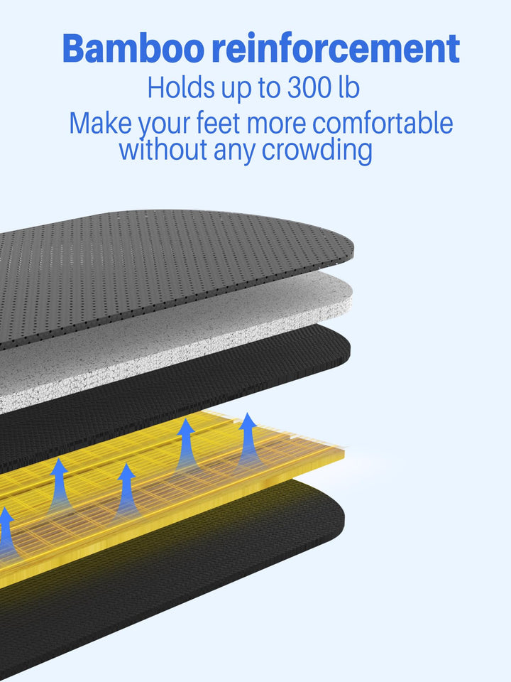 Siumir Airplane Foot Rest, Wider Foot Hammock for Plane Travel to Relax Your Feet, Upgraded Support/No Clashing/Thickened Foam/Portable Design, Also for Long Car Trips and Offices (14")