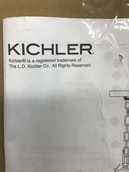 Kichler 3-Light Chandelier, Model 34756 Retail $150.00