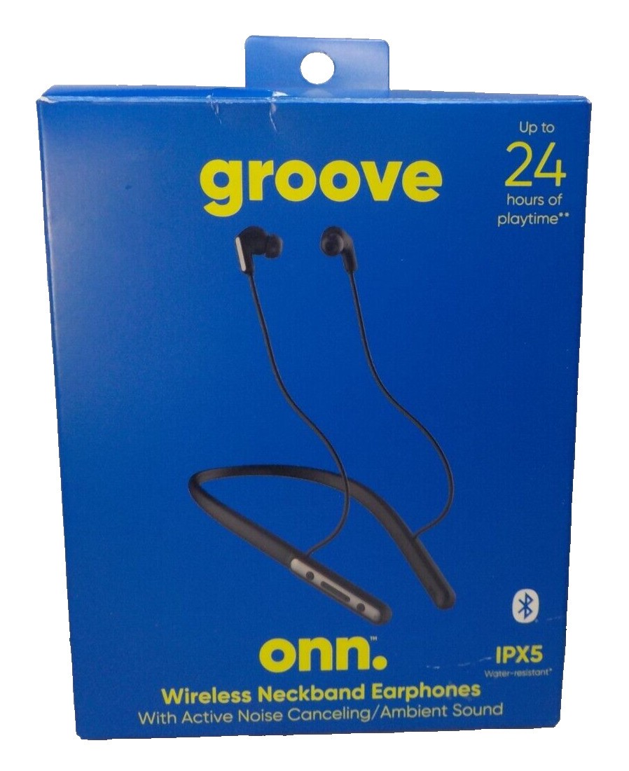 Onn. Wireless Neckband Earphones  Black